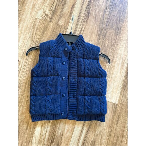 Janie and Jack Other - Janie & Jack Cable Knit Puffer Vest Navy Size 2T